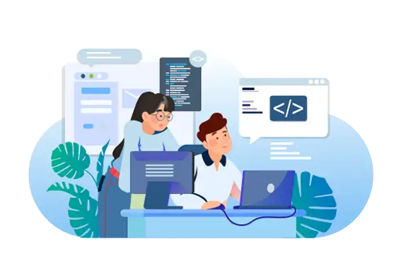 Creative cloud clipart with web designers